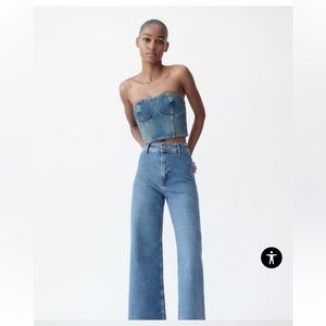 HIGH-WAISTED ZW SAILOR STRAIGHT JEANS